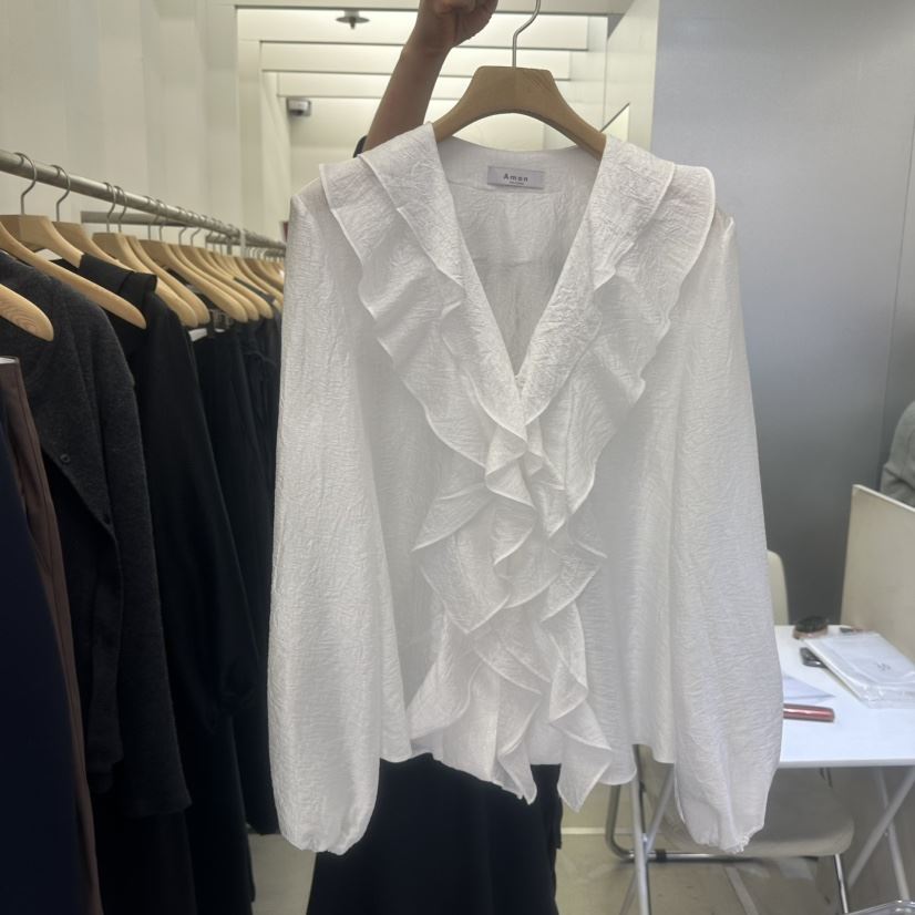 AMON韓國直郵女裝新款熱賣26春夏休閑推薦人氣襯衫蕾絲衫AMON襯衫/蕾絲衫