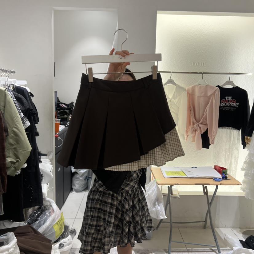 TYCHE東大門實拍女裝新品26春夏真品休閑推薦時尚裙褲格紋TYCHE裙褲