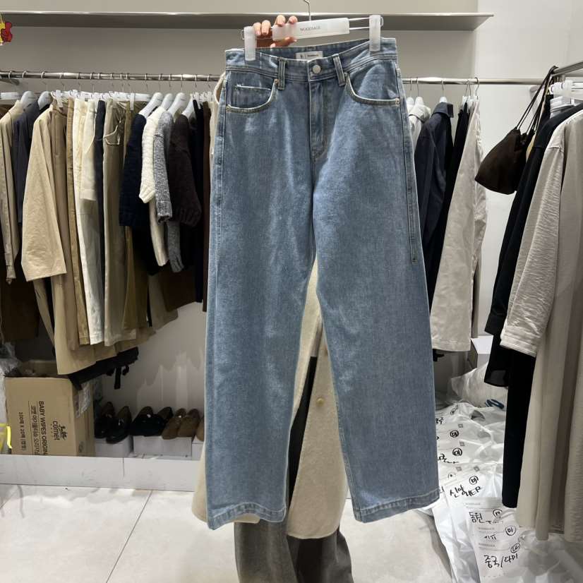 WOOD SAGE韓國直郵女士新品真品時尚休閑人氣26春夏牛仔褲WOOD SAGE牛仔褲