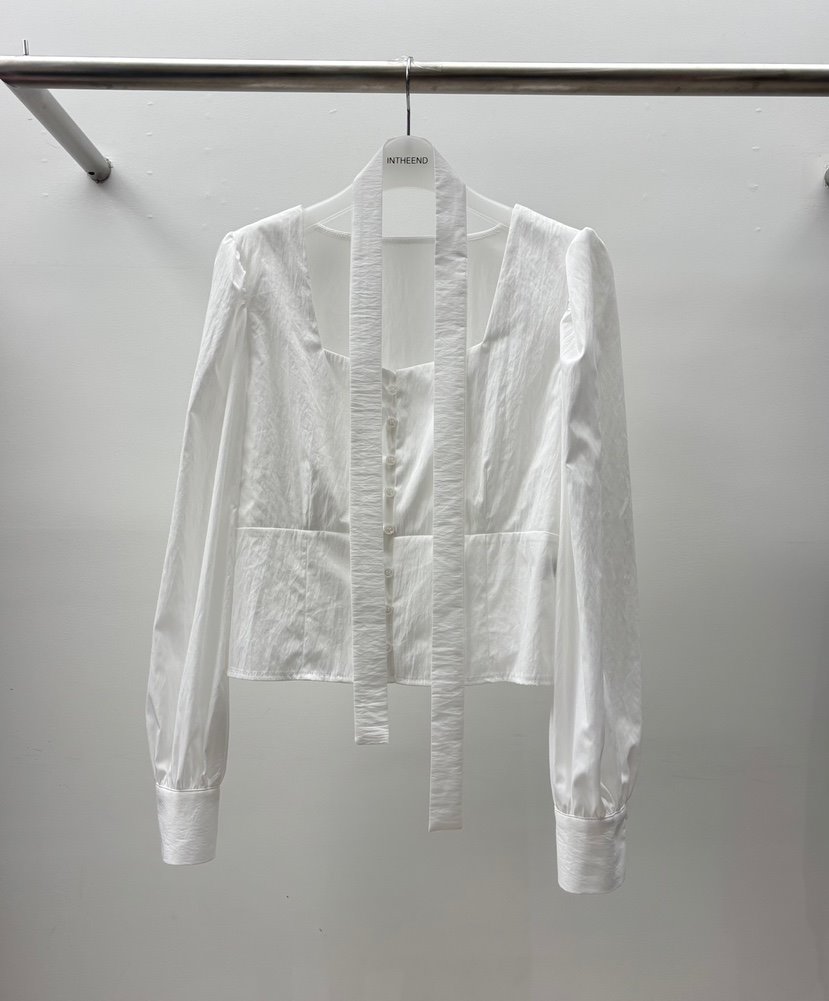 INTHEEND東大門代購女士新品熱賣時尚職業襯衫蕾絲衫含圍巾INTHEEND襯衫/蕾絲衫