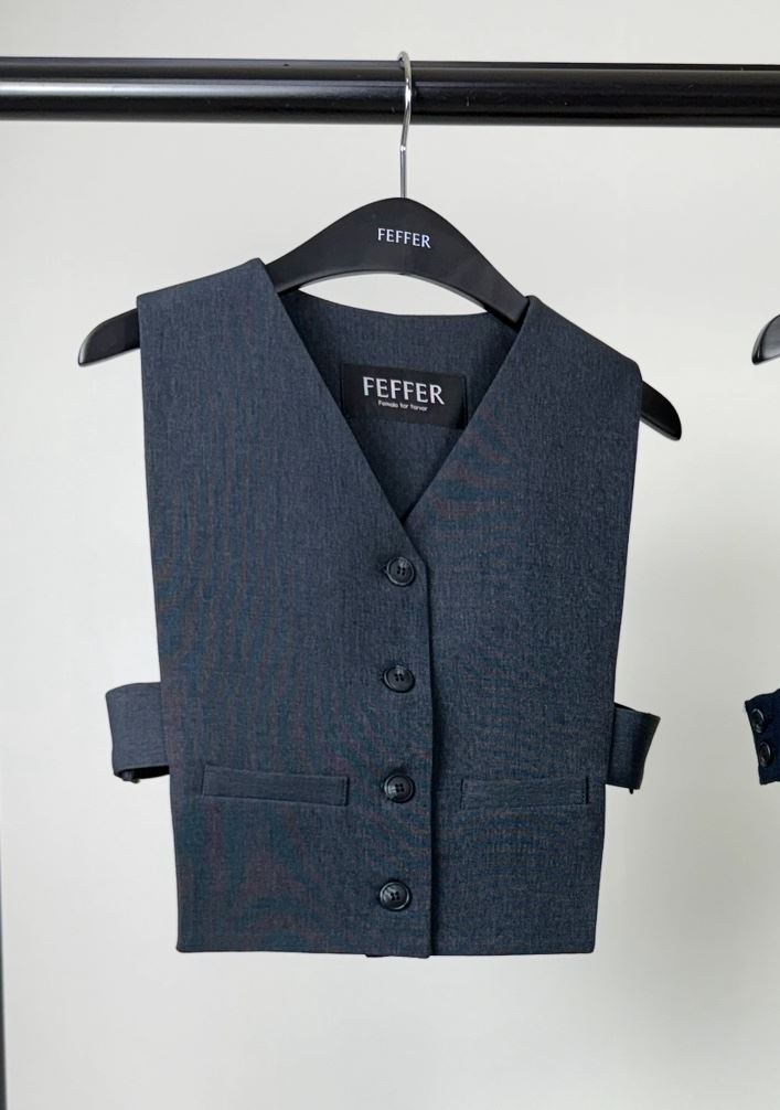 FEFFER韓國代購女士新品人氣職業推薦真品26春夏時尚馬甲FEFFER馬甲