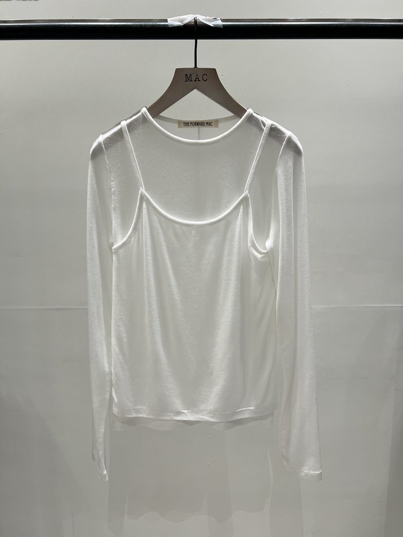 MAC韓國直郵女裝新款熱賣人氣推薦真品職業長袖T恤假兩件THE FORWARD MAC長袖T恤