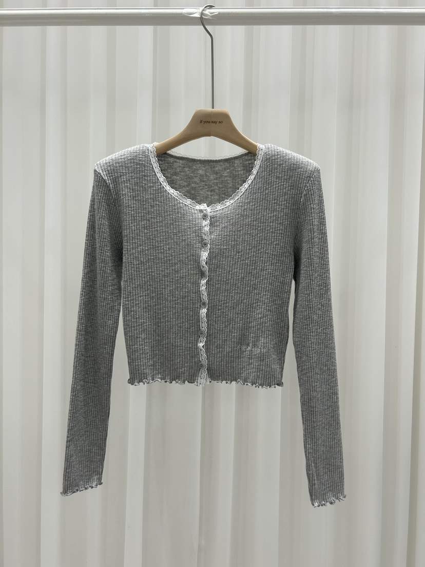 IF YOU SAY SO/PLUM-Q韓國代購女士新品職業針織衫蕾絲IF YOU SAY SO/PLUM-Q針織衫