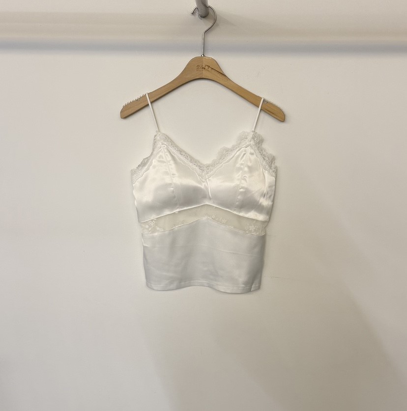 TWENTY FOUR SEVEN24-7韓國代購女裝新品推薦吊帶背心蕾絲緞面TEWNTY FOUR SEVEN24-7吊帶/背心