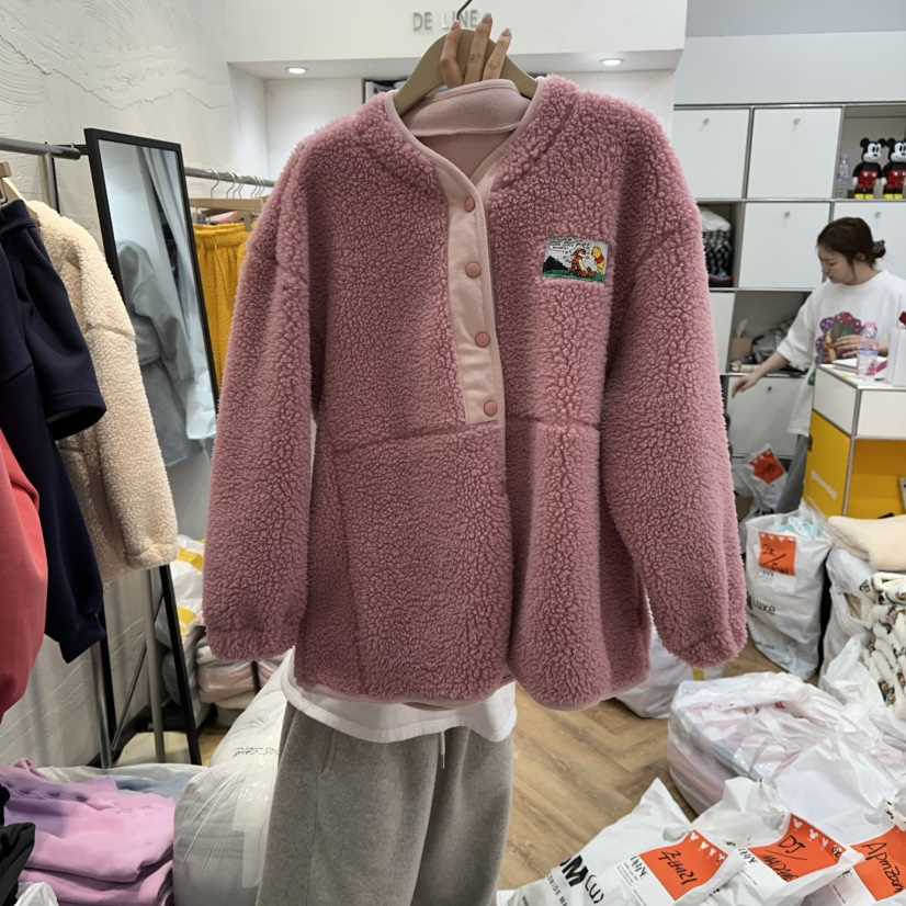 DE LINE韓國代購女裝新品職業時尚推薦休閑熱賣衛衣小熊DE LINE衛衣