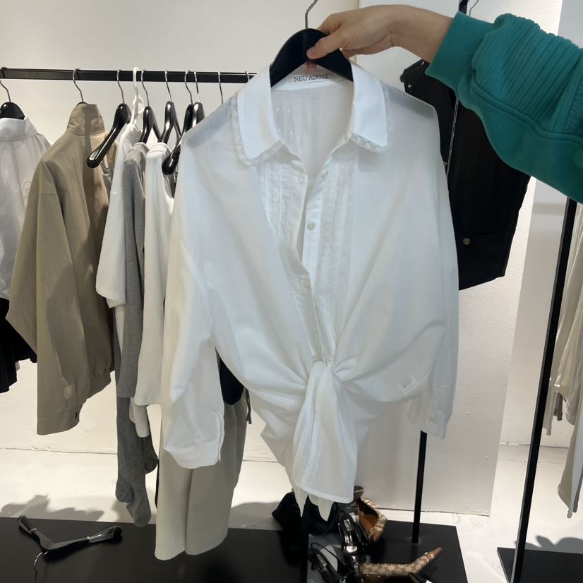 NEU ADULT韓國直郵女士新品真品26春夏推薦時尚襯衫蕾絲衫NEU ADULT襯衫/蕾絲衫