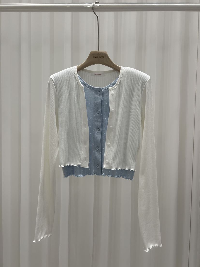 IF YOU SAY SO/PLUM-Q東大門直郵女士新款休閑針織衫假兩件IF YOU SAY SO/PLUM-Q針織衫