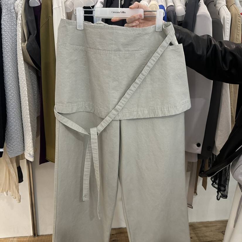 CREAM VILLA東大門直郵女裝新品26春季短裙不含褲子裹身裙水洗CREAMVILLA短裙