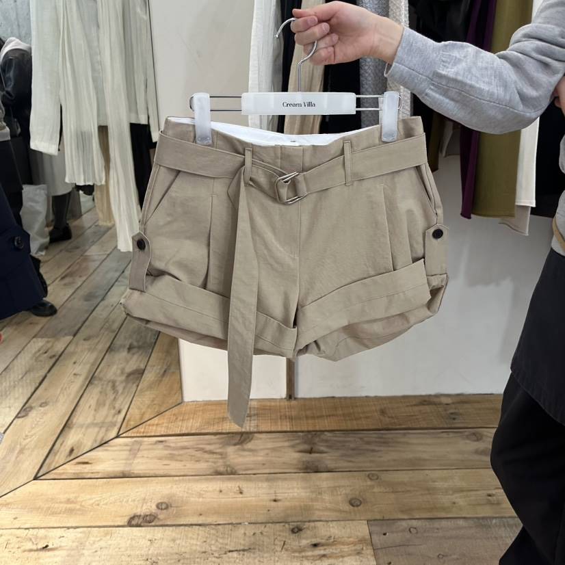 CREAM VILLA韓國代購女裝新款推薦短褲含腰帶CREAMVILLA短褲