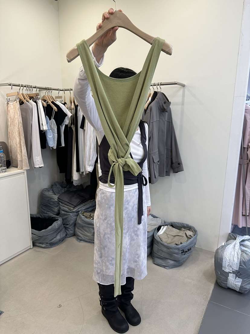 MONDAYMORING韓國代購女士新品人氣推薦真品26春夏吊帶背心MONDAYMORING吊帶/背心