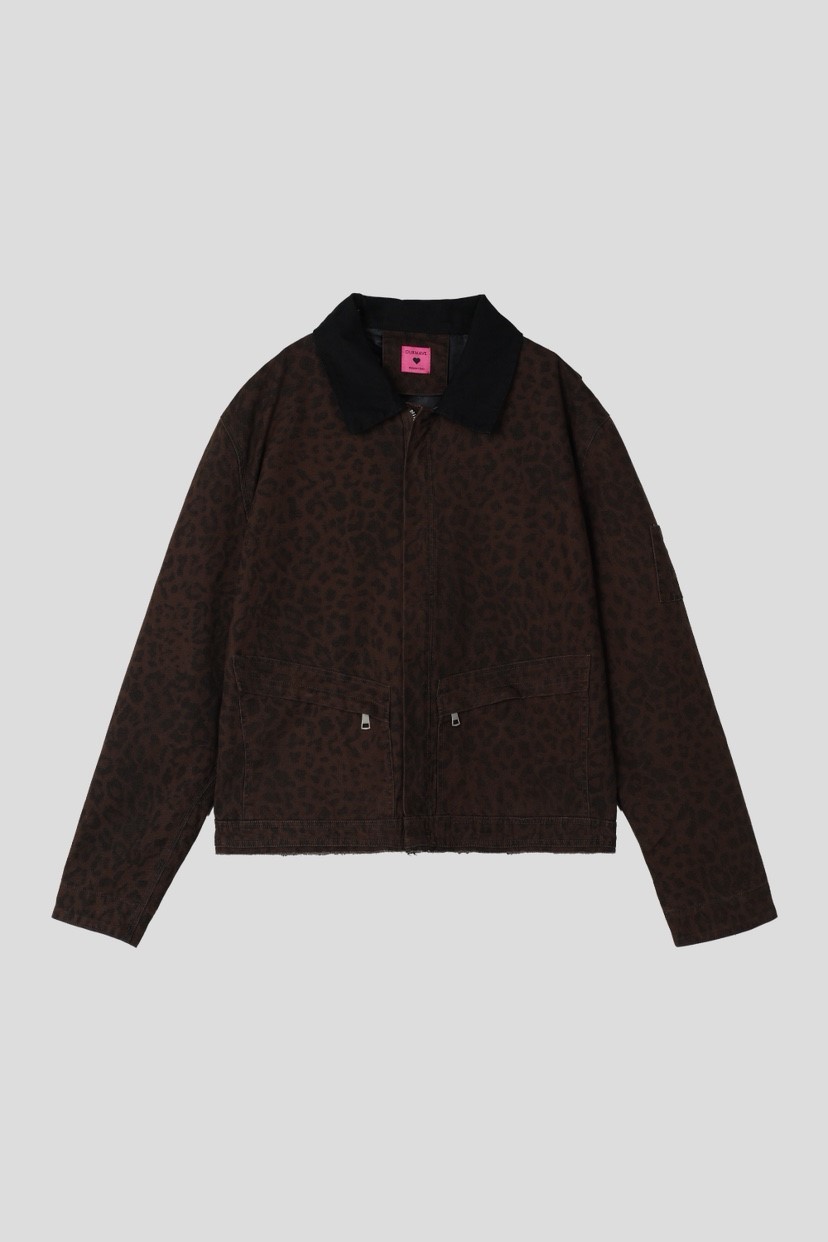 OURWAVE/OUR ROOM東大門實拍女裝新品時尚夾克豹紋短款Our Wave/Our Room夾克