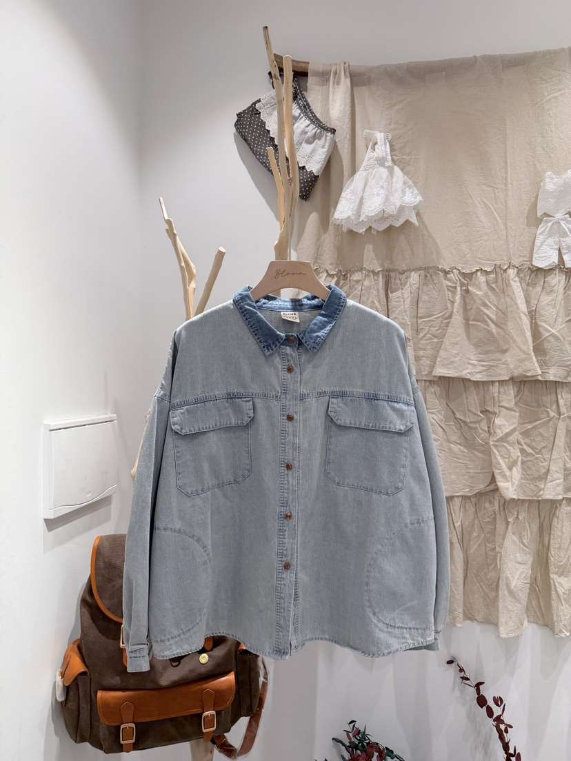 BLOOM東大門實拍女士新款職業休閑推薦熱賣襯衫蕾絲衫紐扣BLOOM-S襯衫/蕾絲衫