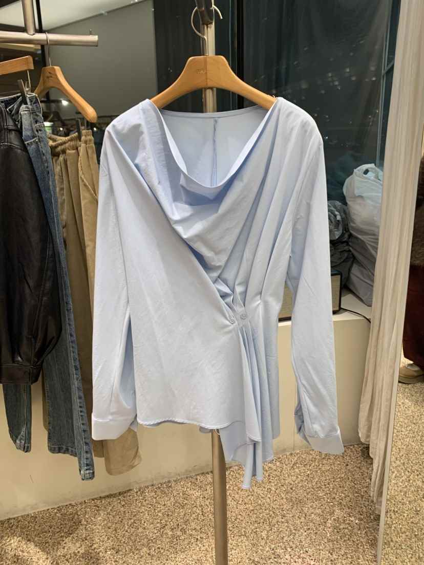 VAARA韓國代購女裝新款26春季職業人氣休閑襯衫蕾絲衫兜帽VAARA襯衫/蕾絲衫