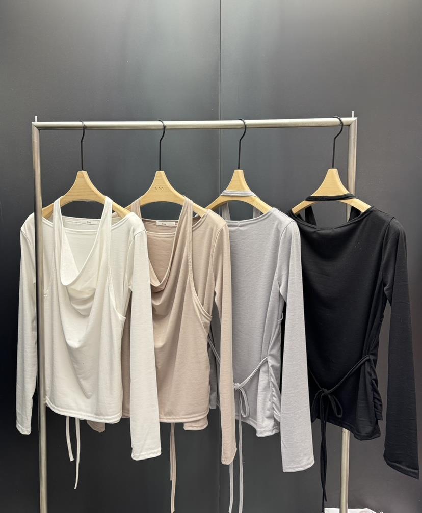 UNA/THE MAY韓國直郵女裝新品人氣職業時尚推薦長袖T恤THEMAY/UNA長袖T恤