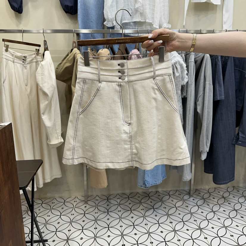 BAMBOLINA東大門代購女士新款熱賣時尚推薦休閑26春季短裙BAMBOLINA短裙