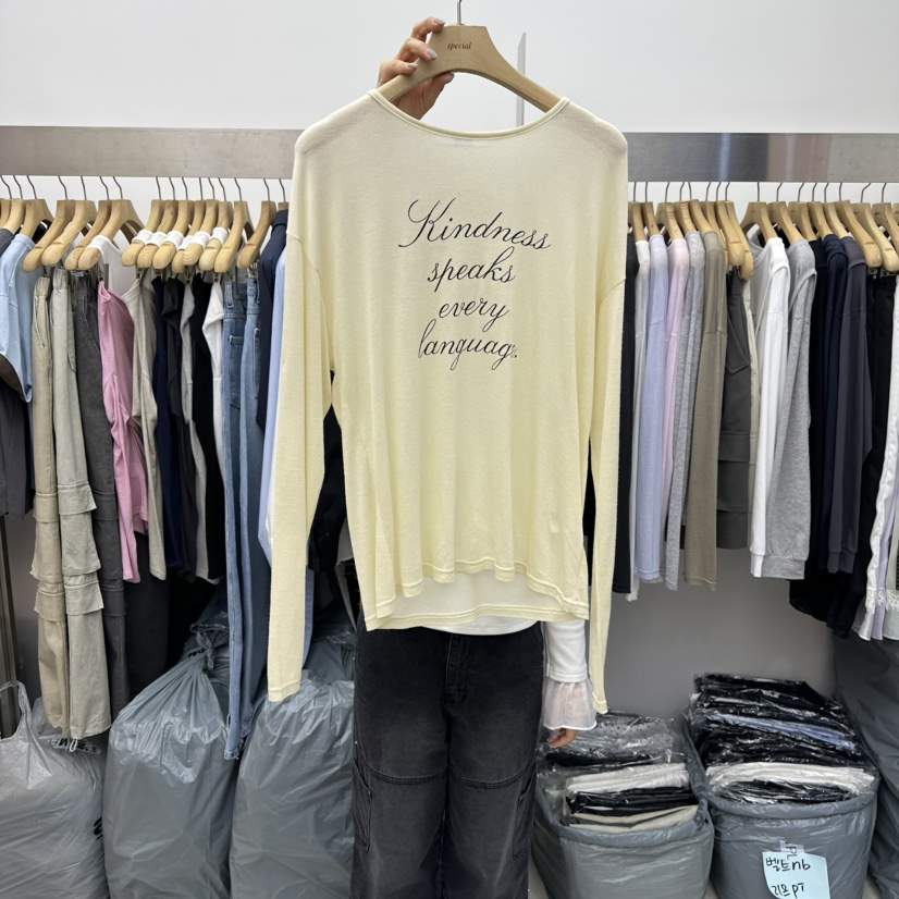 SPECIAL東大門代購女裝新品時尚休閑26春季熱賣人氣長袖T恤SPECIAL長袖T恤