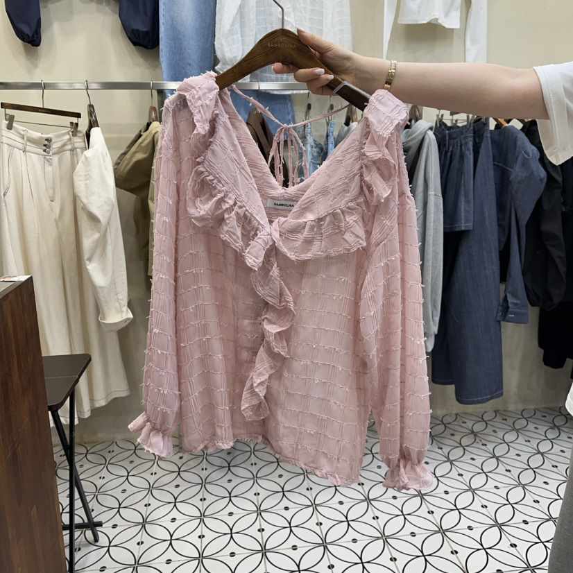 BAMBOLINA東大門代購女士新品休閑推薦時尚職業襯衫蕾絲衫BAMBOLINA襯衫/蕾絲衫