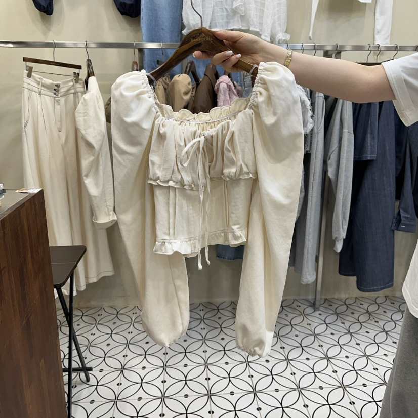 BAMBOLINA東大門直郵女士新品時尚熱賣推薦襯衫蕾絲衫格子BAMBOLINA襯衫/蕾絲衫