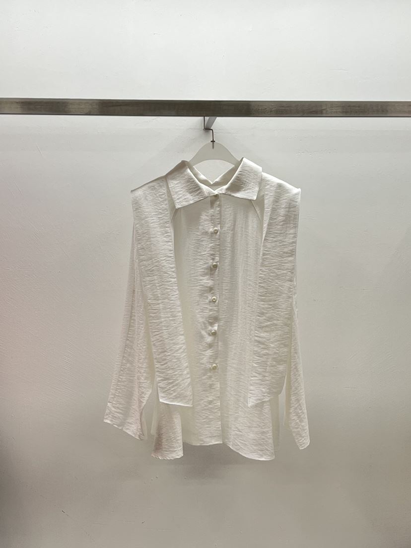 WEARABLE-L東大門代購女士新品26春季職業襯衫蕾絲衫高領WEARABLE襯衫/蕾絲衫