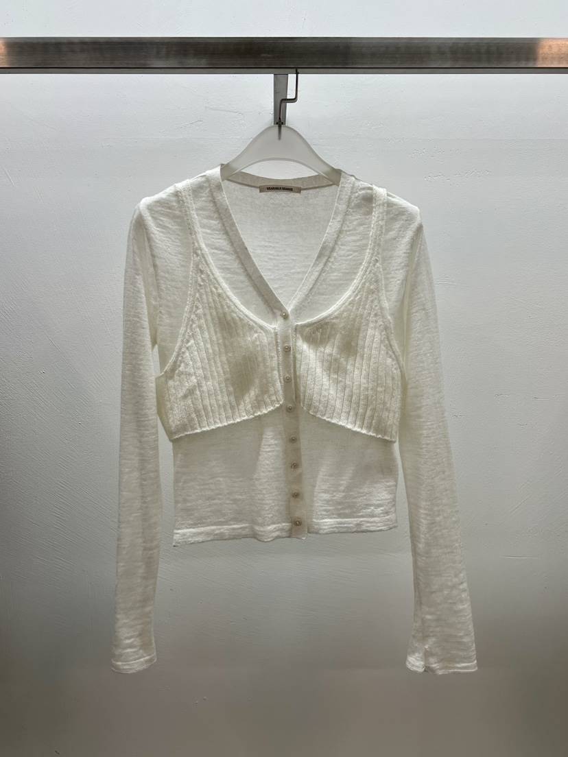 WEARABLE-L韓國代購女士新款熱賣時尚推薦針織衫透視開衫WEARABLE針織衫