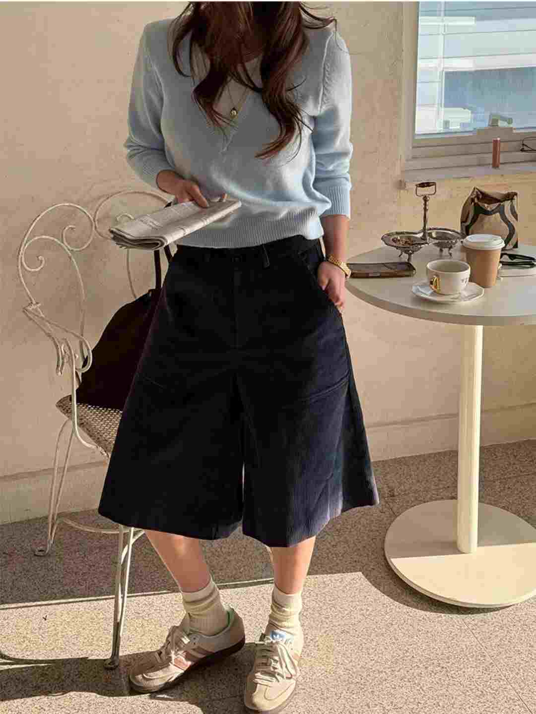 RICCO東大門代購女士新品職業真品26春夏人氣休閑短褲口袋RICCO短褲