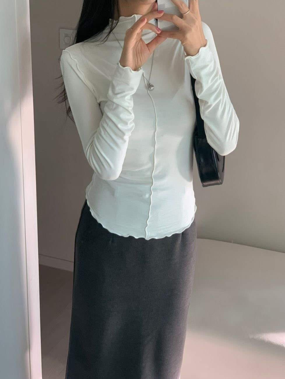 RICCO韓國代購女裝新款26春夏時尚推薦職業熱賣人氣長袖T恤RICCO長袖T恤