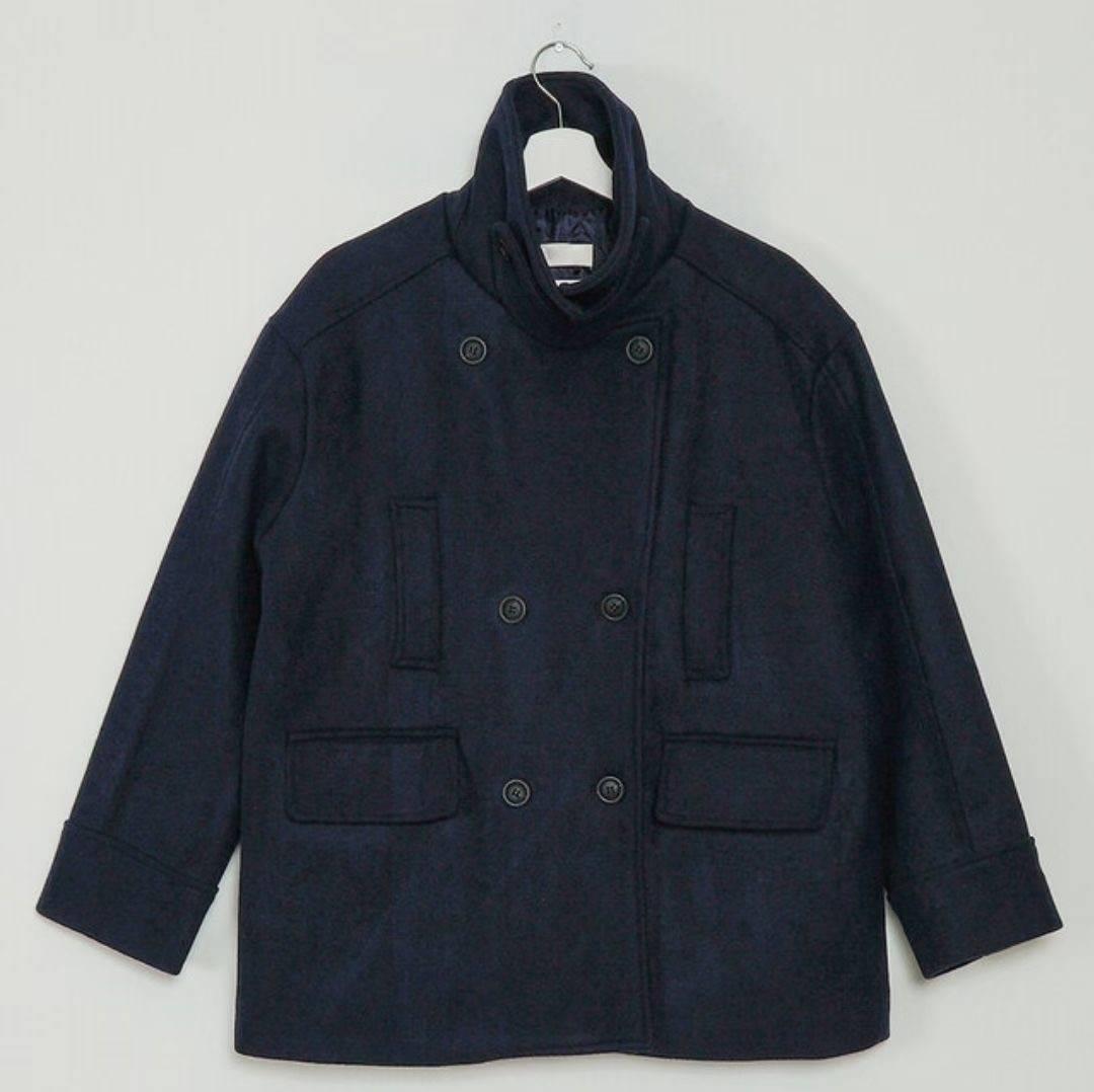 RICCO東大門實拍女士新品推薦人氣熱賣短款大衣雙排扣羊毛RICCO短款大衣