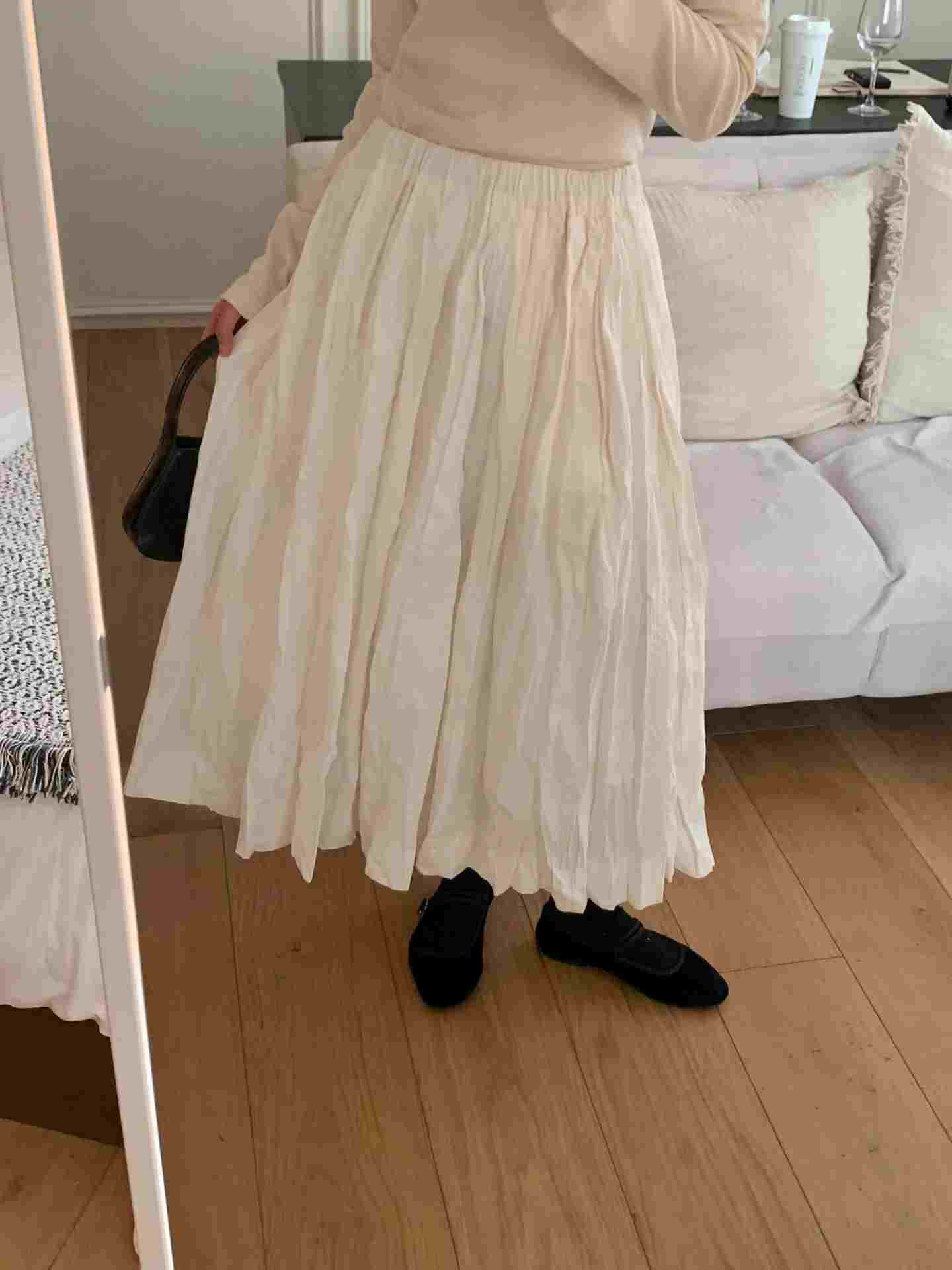 RICCO東大門直郵女裝新款休閑人氣推薦26春夏熱賣長裙褶皺RICCO長裙