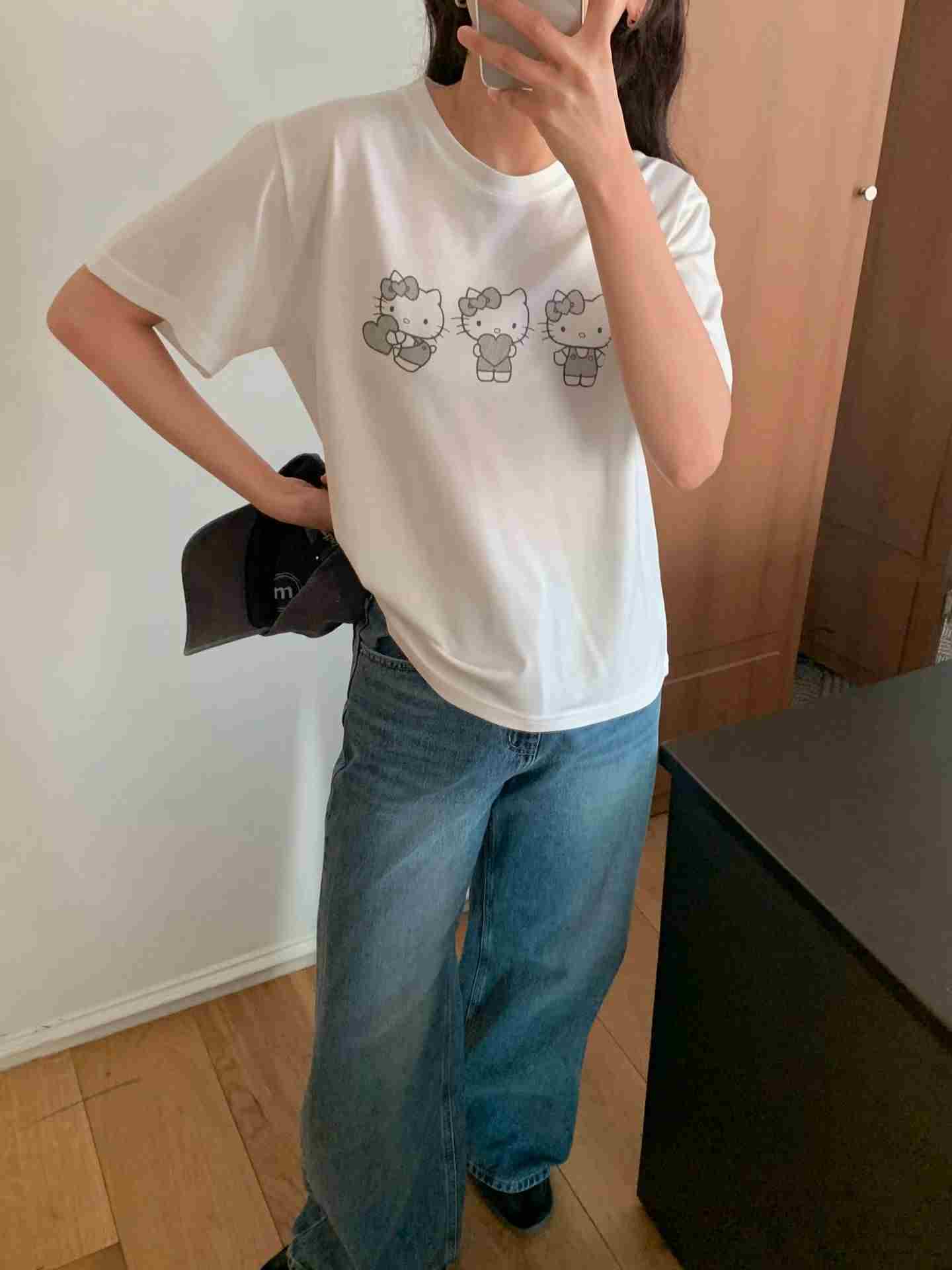 RICCO韓國直郵女裝新品時尚26春夏職業熱賣休閑真品人氣T恤RICCOT恤