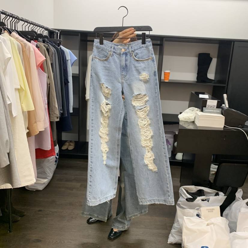 UNANSWERED-MYSTERY/FIFO東大門實拍女裝新品職業牛仔褲UNANSWERED-MYSTERY/FIFO牛仔褲