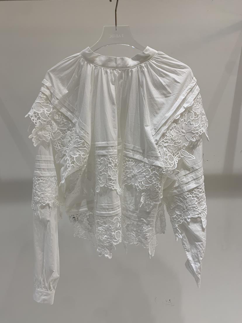 FABRIC韓國直郵女士新品推薦熱賣26春夏職業時尚襯衫蕾絲衫FABRIC襯衫/蕾絲衫
