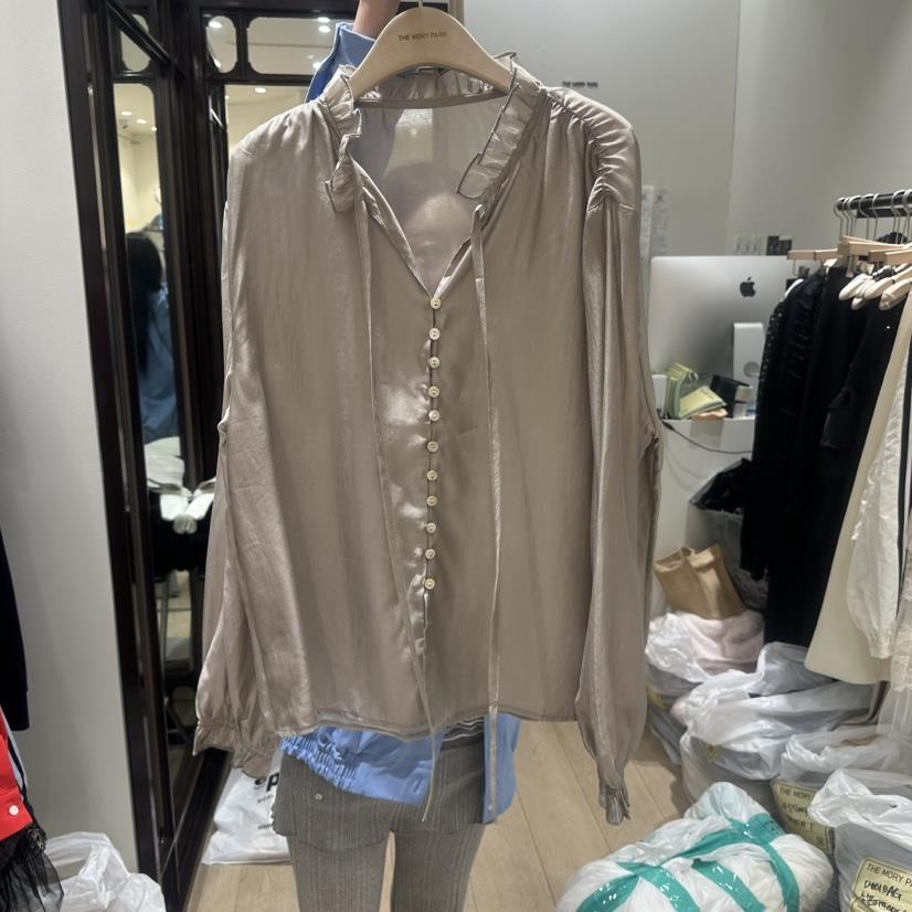 THEMORYPARK韓國直郵女士新款26春夏真品職業推薦襯衫蕾絲衫THE MORY PARK襯衫/蕾絲衫