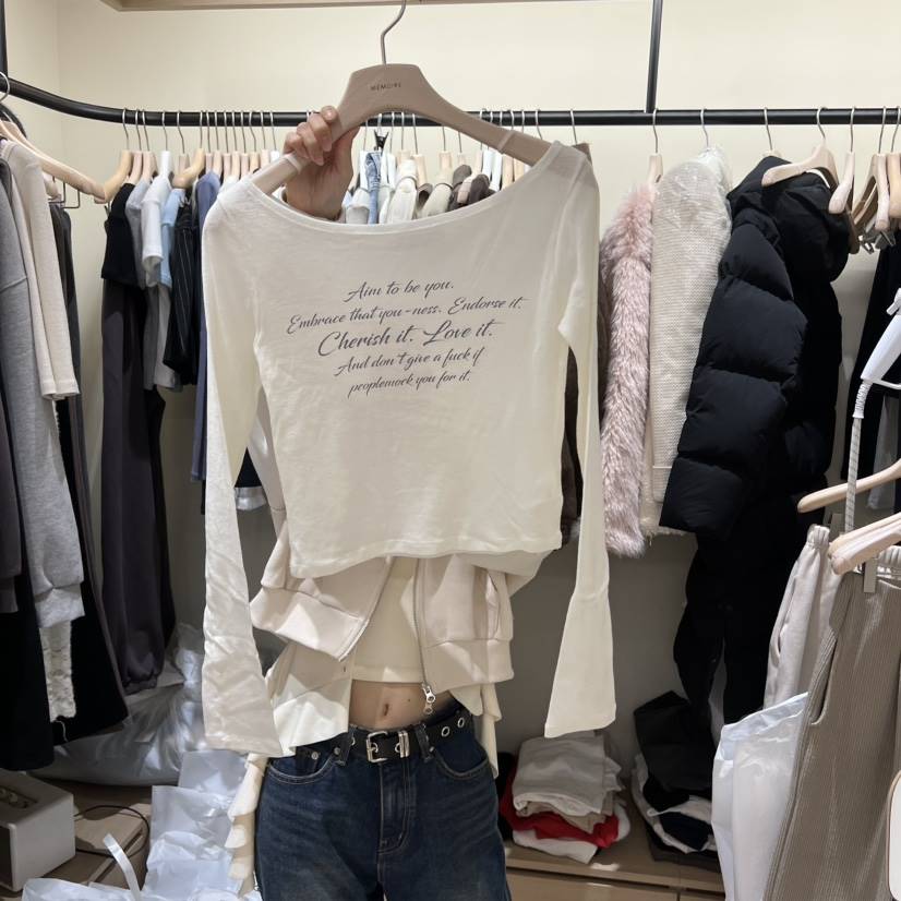 MEMOIRE東大門實拍女裝新款真品推薦26春夏休閑時尚長袖T恤MEMOIRE長袖T恤