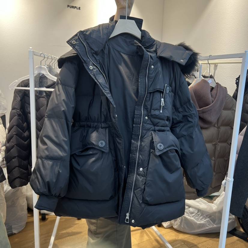 SIMPLE PARK/WMSTORY東大門實拍女裝新品休閑短款羽絨服口袋WMSTORY/SIMPLE PARK短款羽絨服