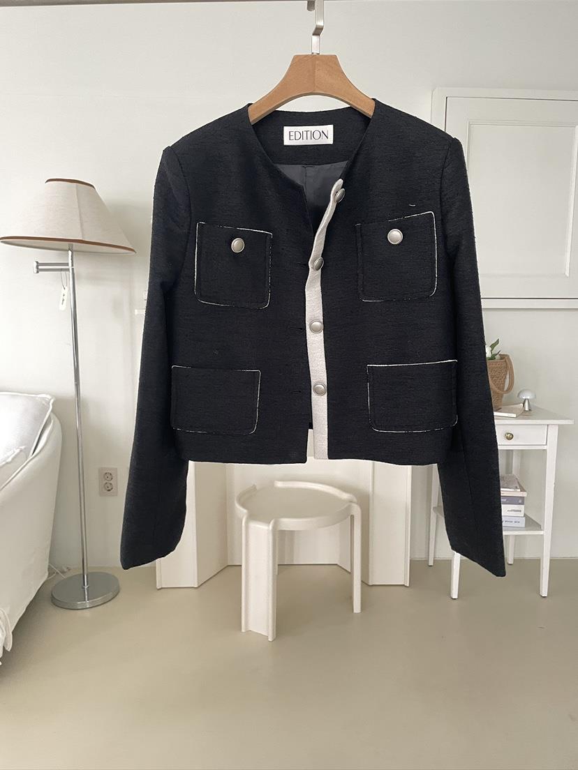 EDITION-P東大門直郵女士新品休閑人氣推薦職業夾克粗花呢EDITION/CHAHEE夾克