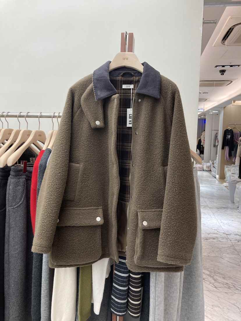 CURVY東大門直郵女裝新品職業推薦休閑人氣時尚夾克羊駝毛CURVY夾克