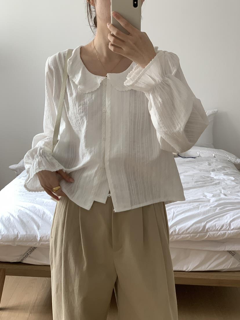 FRILL-T/DADA東大門代購女士新款推薦熱賣26春季襯衫蕾絲衫FRILL-T/DADA襯衫/蕾絲衫