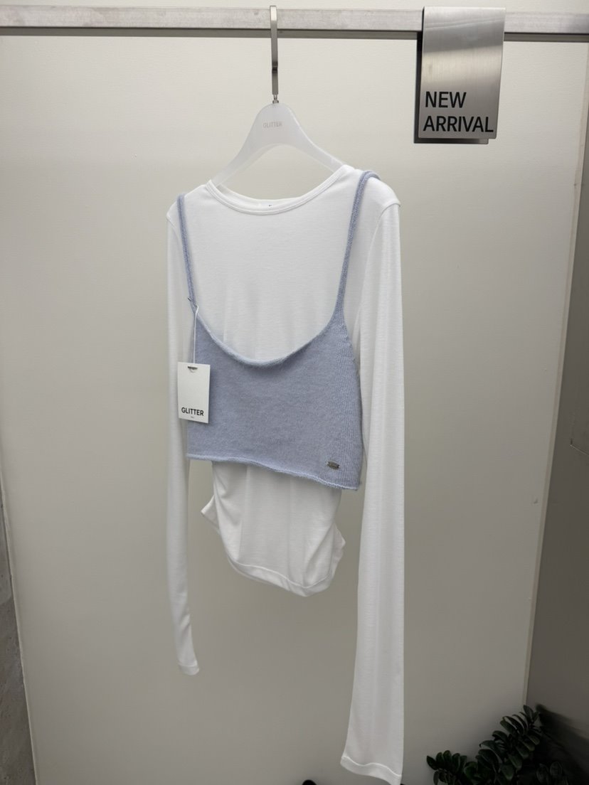 GLITTER韓國直郵女士新品推薦休閑時尚職業長袖T恤不含吊帶GLITTER長袖T恤