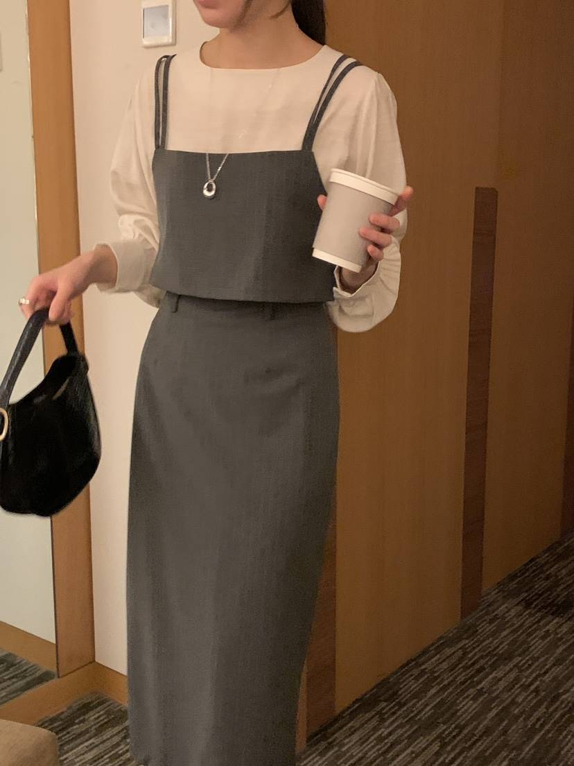 FRILL-T/DADA韓國直郵女裝新品休閑職業套裝兩件套套裝FRILL-T/DADA套裝