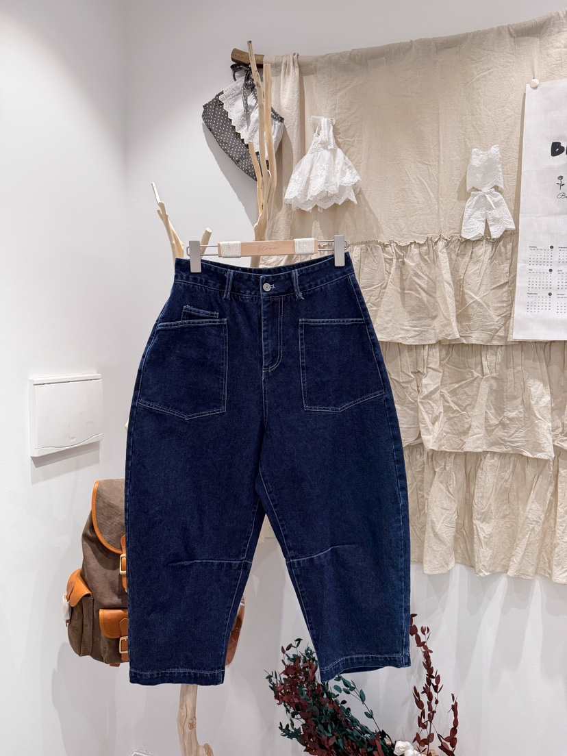 BLOOM東大門實拍女士新款26春季推薦人氣熱賣職業牛仔褲口袋BLOOM-S牛仔褲