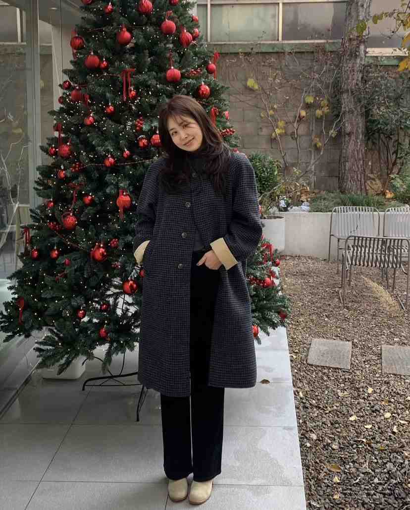 CURVY韓國代購女裝新品時尚職業推薦熱賣休閑中長款大衣羊毛CURVY中長款大衣