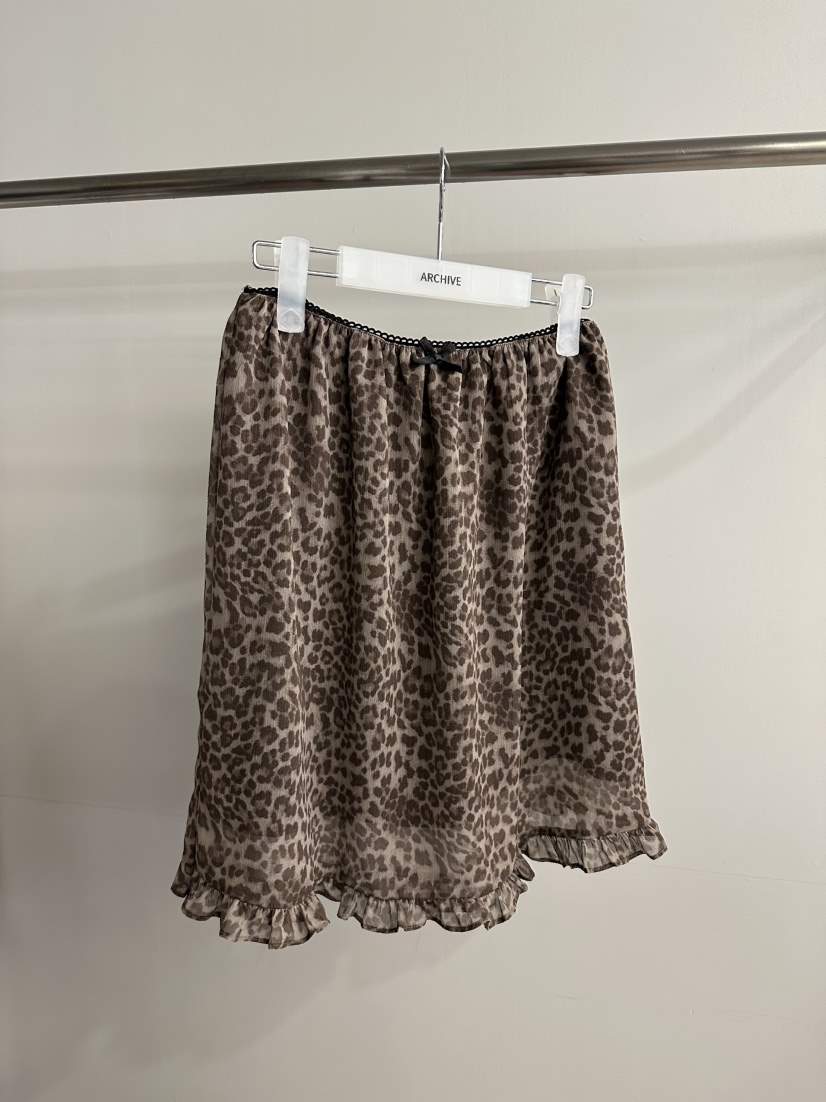 ARCHIVE-P東大門代購女士新品職業人氣時尚熱賣短裙豹紋ARCHIVE-P短裙