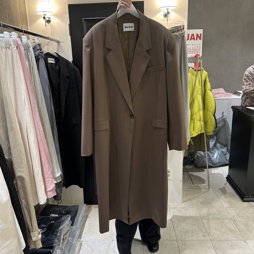 MIXXIN東大門實拍女士新款休閑時尚推薦熱賣職業長款風衣MIXXIN長款風衣
