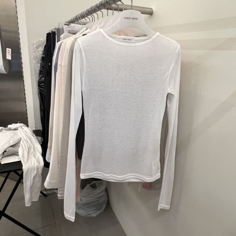PORTS MOSS韓國代購女士新品職業推薦26春季人氣長袖T恤PORTS MOSS長袖T恤