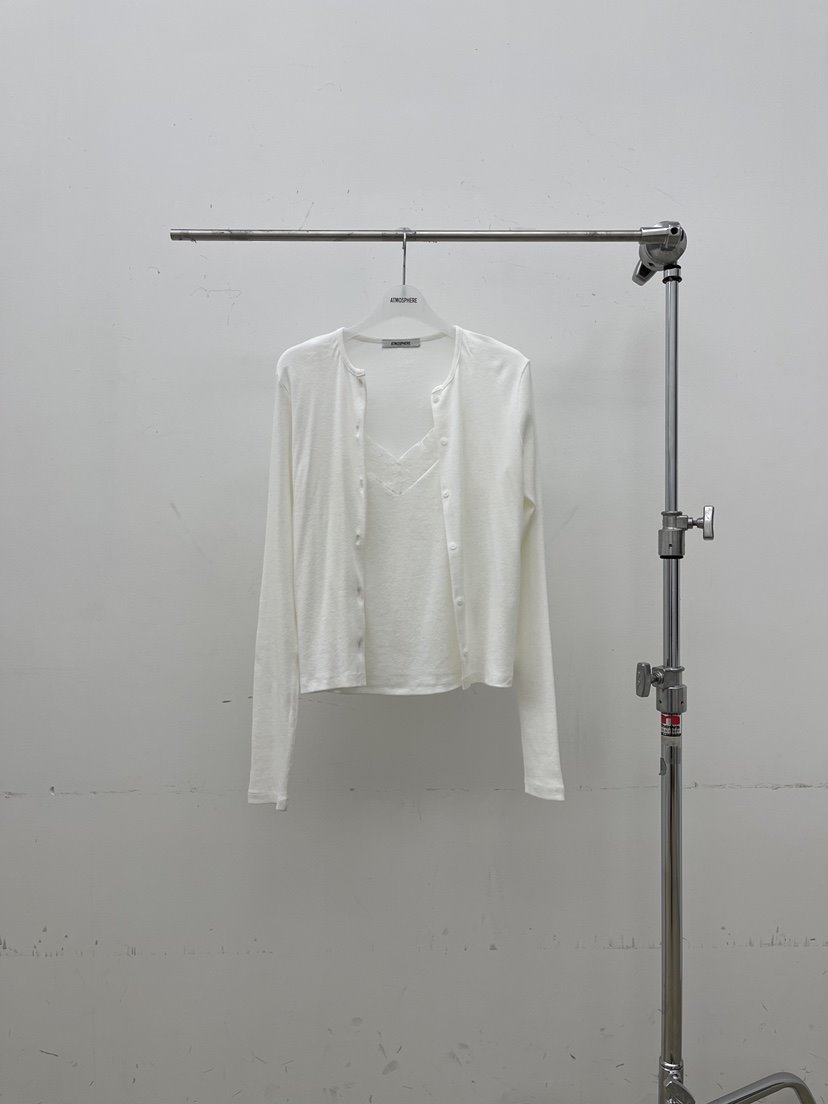 ATMOSPHERE東大門代購女士新款推薦針織衫不含內搭蕾絲開衫ATMOSPHERE/BLING針織衫