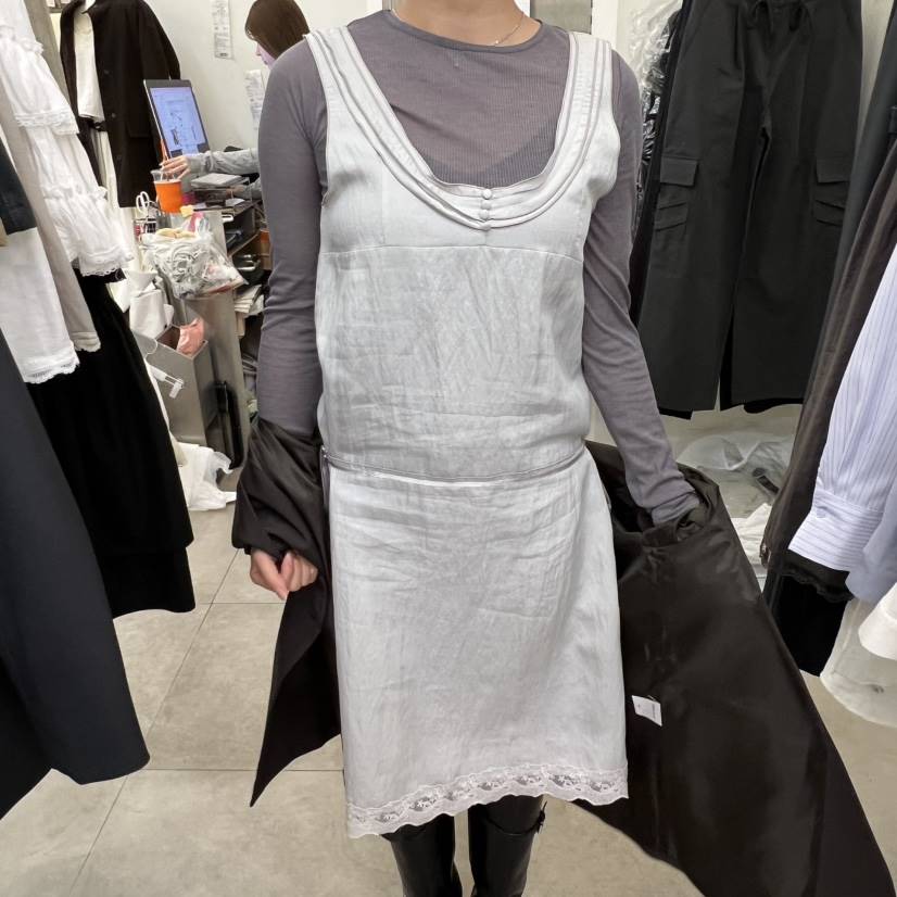 PORTS MOSS韓國直郵女裝新款時尚26春季連衣裙含飄帶蕾絲PORTS MOSS連衣裙