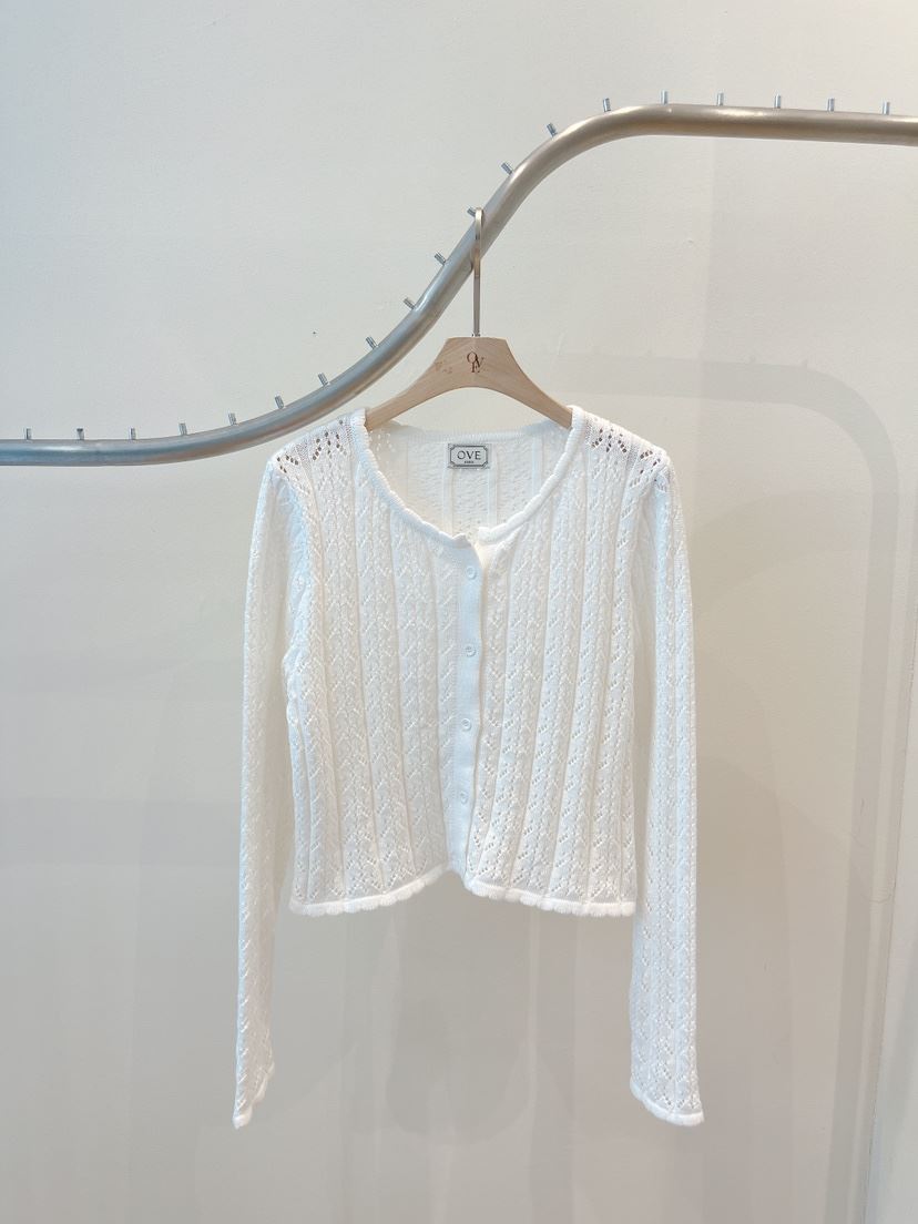 OVE韓國代購女裝新款職業時尚26春季休閑針織衫可愛的開衫OVE針織衫