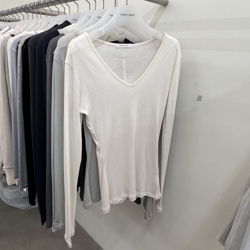 PORTS MOSS東大門代購女士新款時尚休閑26春季熱賣長袖T恤PORTS MOSS長袖T恤