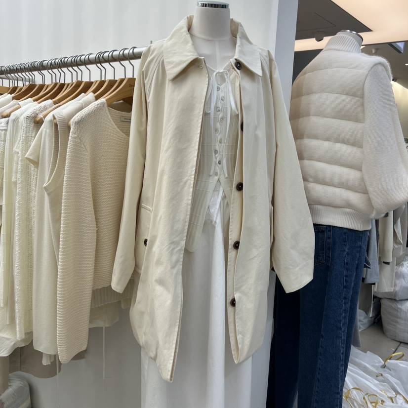 DRESS ROOM東大門直郵女士新款休閑職業熱賣26春季長款風衣DRESS ROOM長款風衣