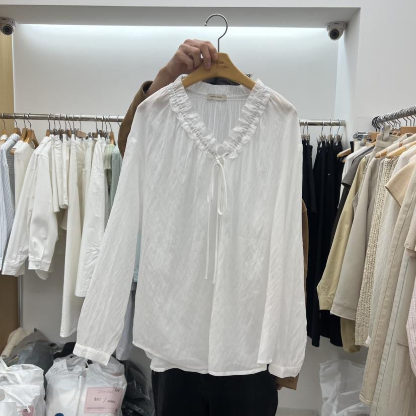 DRESS ROOM韓國代購女裝新款熱賣休閑人氣推薦襯衫蕾絲衫DRESS ROOM襯衫/蕾絲衫